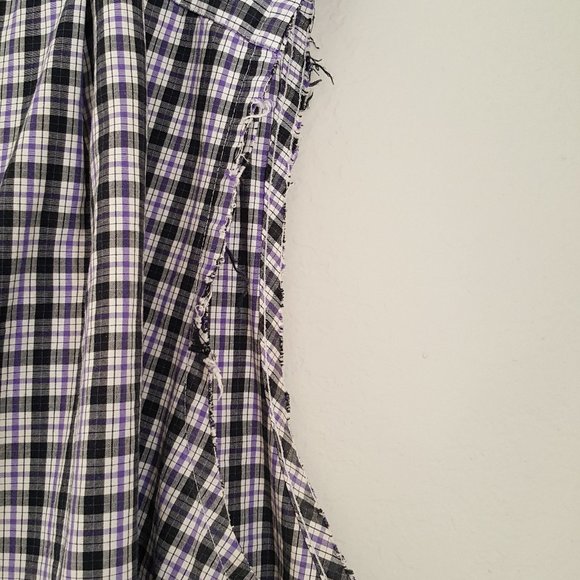 SYNERGY Men's Shirt 3XL Plaid Cut Off Sleeves - Picture 5 of 6